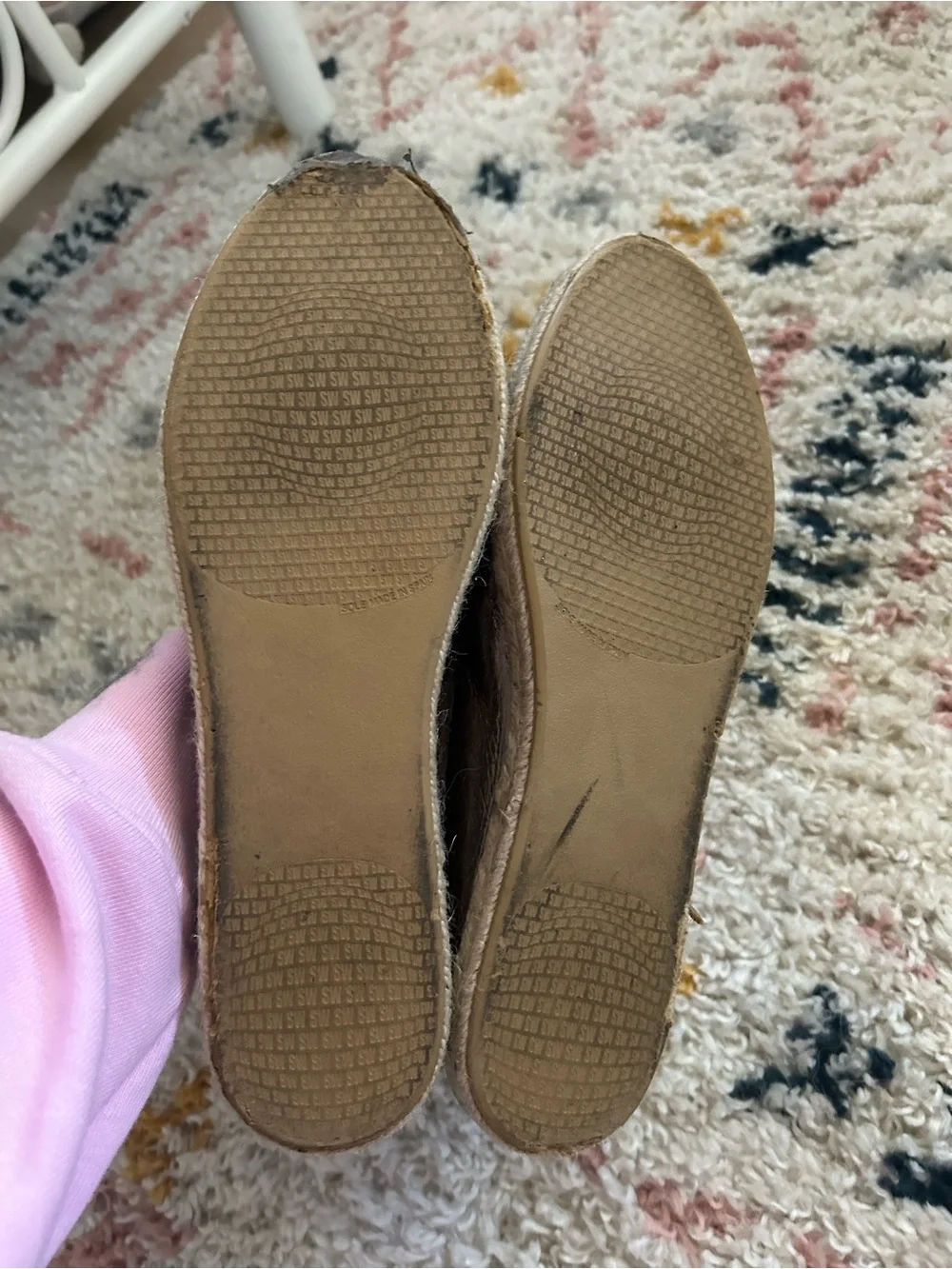 Stuart Weitzman metallic espadrille 9.5